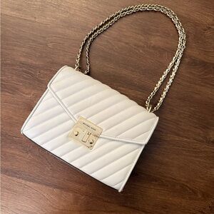 Michael Kors White Quilted Shoulder Bag